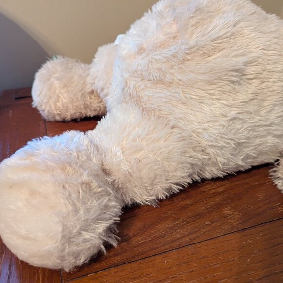 Hugfun Intl 27" Large Cream Colored Floppy Teddy Bear w/Bow Stuffed Animal - Picture 11 of 15